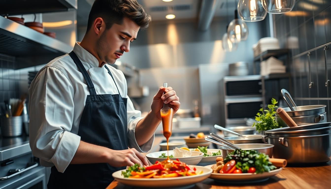Quick weeknight dinner prepared in a home kitchen